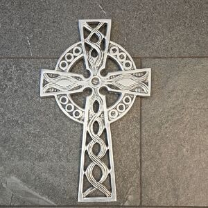 Decorative  Pewter Silver Cross Wall Art